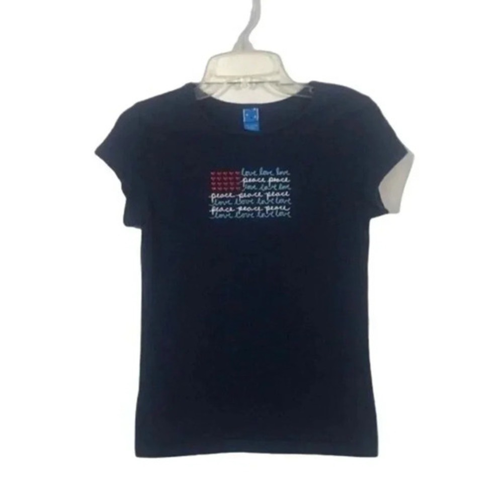 Girls‎ XL Love Peace Graphic T-Shirt Cute Top